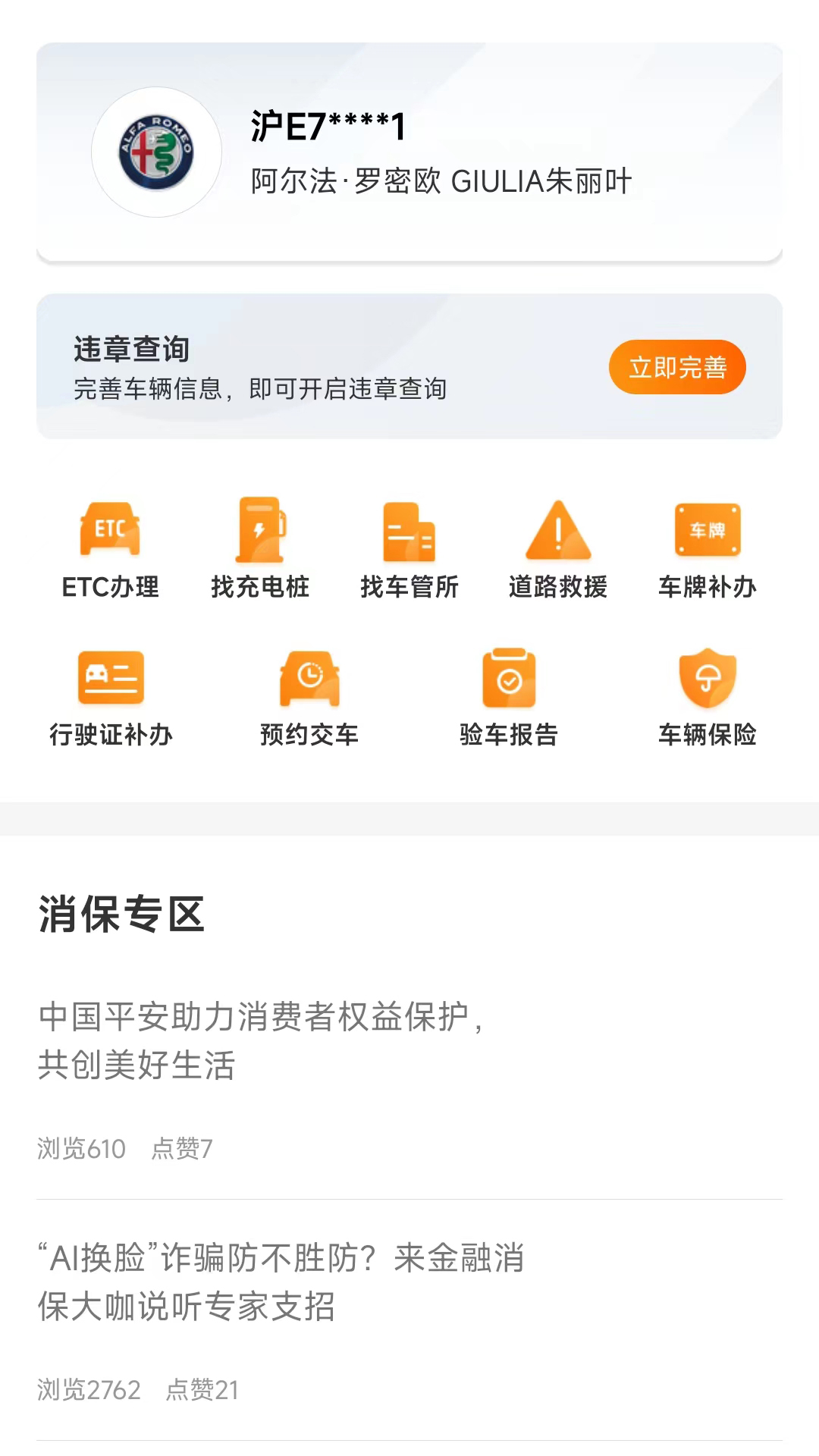 平安车管家1